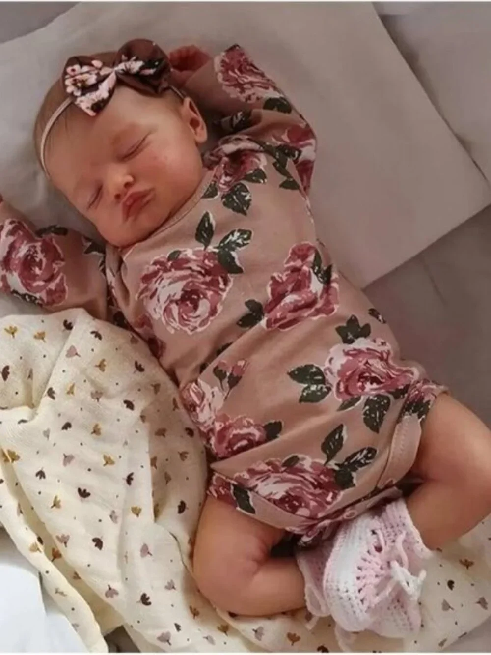 20 Inch Reborn Baby Girl Doll Lifelike Weighted Sleeping Hand Painted Hair